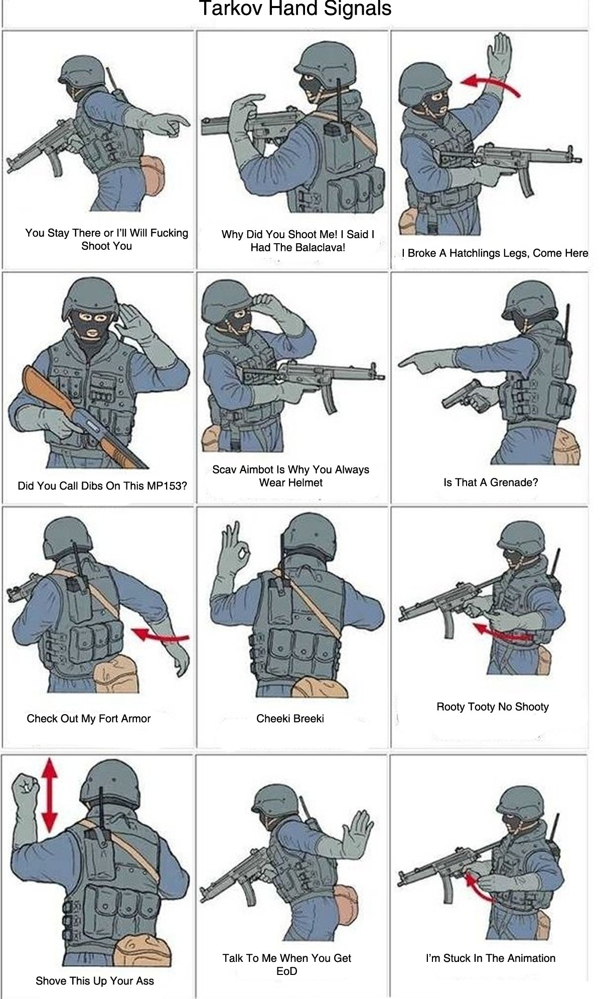 Eft Hand Signals Escape From Tarkov United We Stand Gaming Community